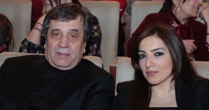 Rektor xanımı ilə xatirə gecəsində - FOTO