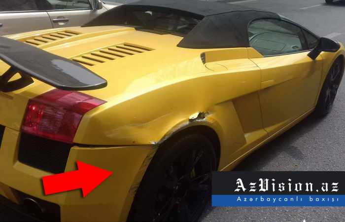 Bakıda tanınmış fotoqraf yarım milyon manatlıq "Lamborghini"si ilə qəza törətdi - FOTOLAR