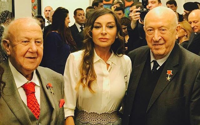 Mehriban Əliyeva Leyla Əliyevanın Moskvadakı sərgisində -FOTO