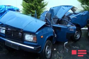 Bakı-Qazax yolunda iki avtomobil toqquşub, 5 nəfər xəsarət alıb