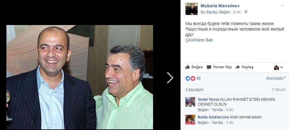 Mübariz Mənsimov Natiq Əliyev haqda: "Mənim həyatsevər dostum" - FOTO