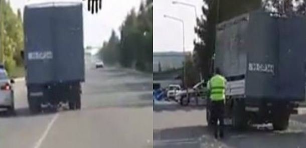 Yol polisinin üzərinə avtomobil sürən sürücü həbs edildi - VİDEO