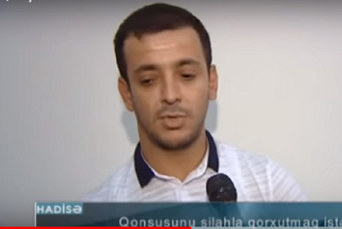 Masazır sakini eyvanına baxan kişiyə atəş açdı