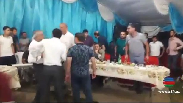 Masallıda toyda Rəşad Dağlı ilə Nicat arasında olan davanın görüntüləri - Video