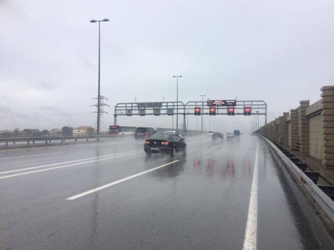 Hava limanına gedən yolda sürət həddi endirildi