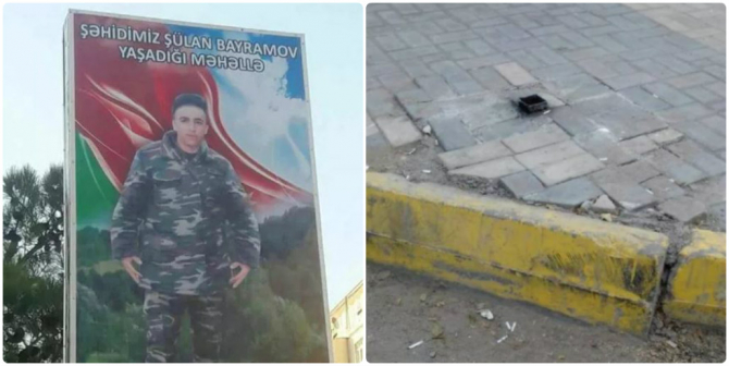 Sumqayıt Şəhər İcra Hakimiyyəti aprel şəhidlərinin şəkillərini sökdürür - FOTOLAR