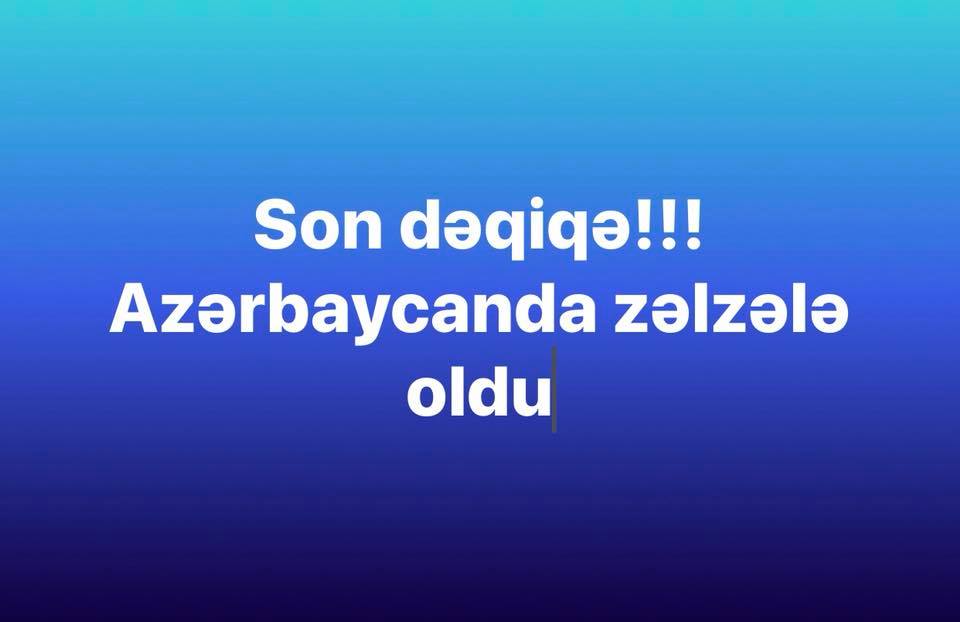 SON DƏQİQƏ!! Azərbaycanda güclü zəlzələ oldu