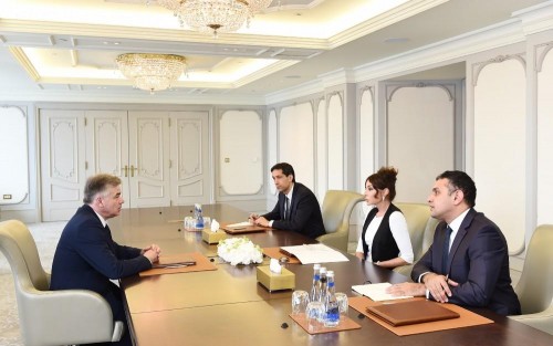 Mehriban Əliyeva Fransa senatorunu qəbul edib - FOTO