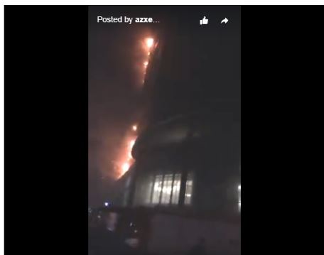 "Trump Tower" yenidən yanmağa başladı - VİDEO