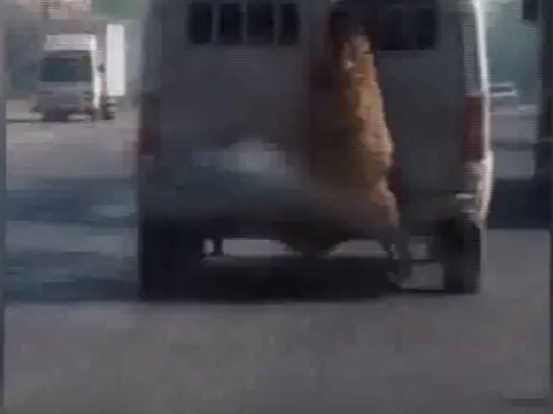Bu görüntü Masallı-Salyan yolunda çəkilib - Sürücünü ağır cəza gözləyir - VİDEO