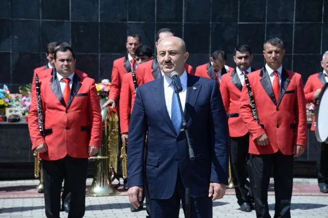 Nəsimi rayonunda faşizm üzərində tarixi Qələbənin 73-cü ildönümü qeyd olundu - Foto