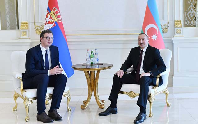 İlham Əliyev Serbiya prezidenti ilə görüşüb