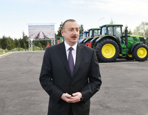 Prezident Goranboyda “Region Agro” MMC-nin açılışında - FOTOLAR