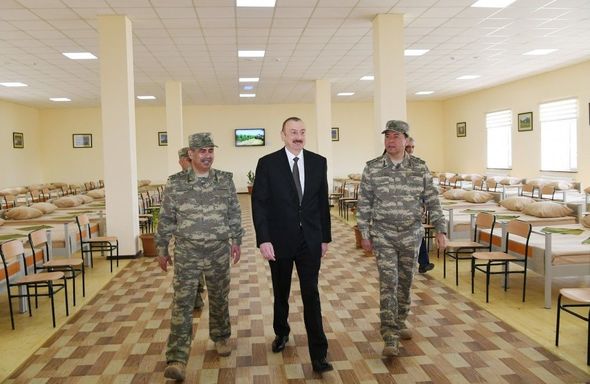 Prezident raket qoşunlarının hərbi hissəsinin açılışında - FOTOLAR