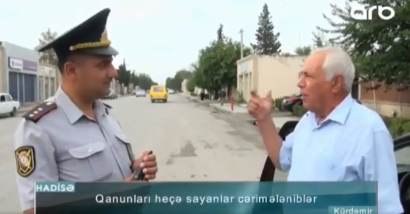 “Gözlərin itidir, ürəyin hüşyar” – Reyd zamanı polisə şeir deyən sürücü – VİDEO