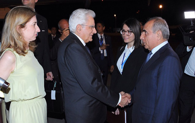 İtaliya prezidenti Bakıya gəldi