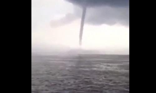 Xəzərdə tornado olub? - VİDEO