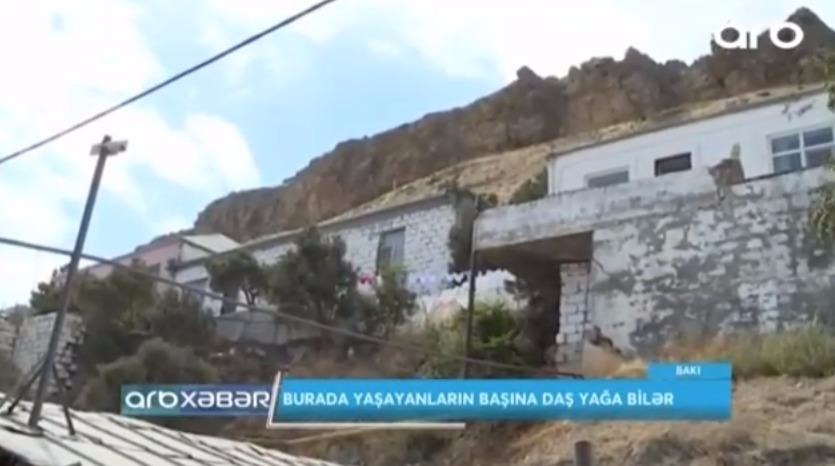 Bakının bu ərazisində yaşayanların başına daş yağa bilər - VİDEO