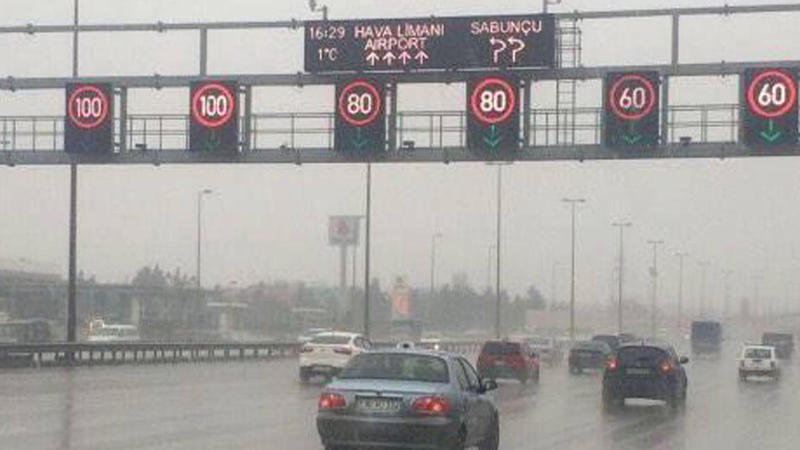 Bu avtomagistralda sürət həddi endirildi