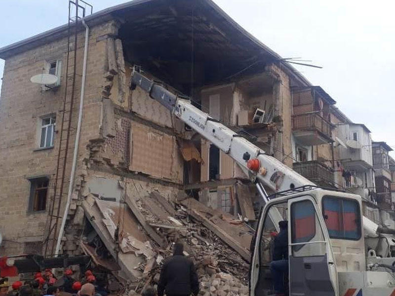 Gəncədə baş verən partlayışla bağlı 2 maddə ilə cinayət işi başlandı