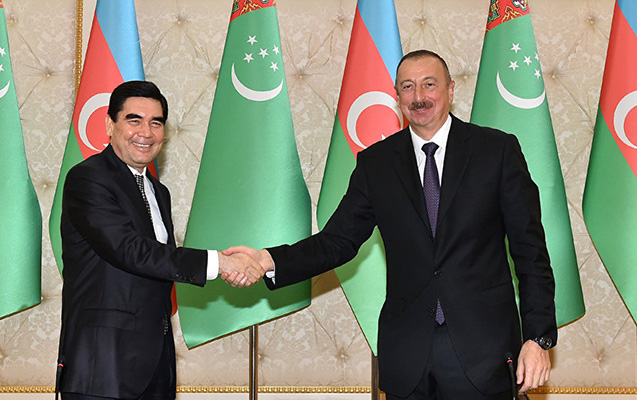 Prezidentin Aşqabadda rəsmi qarşılanma mərasimi olub