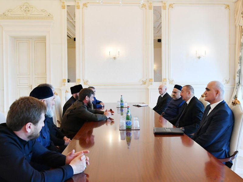 İlham Əliyev Ramzan Kadırovu qəbul edib