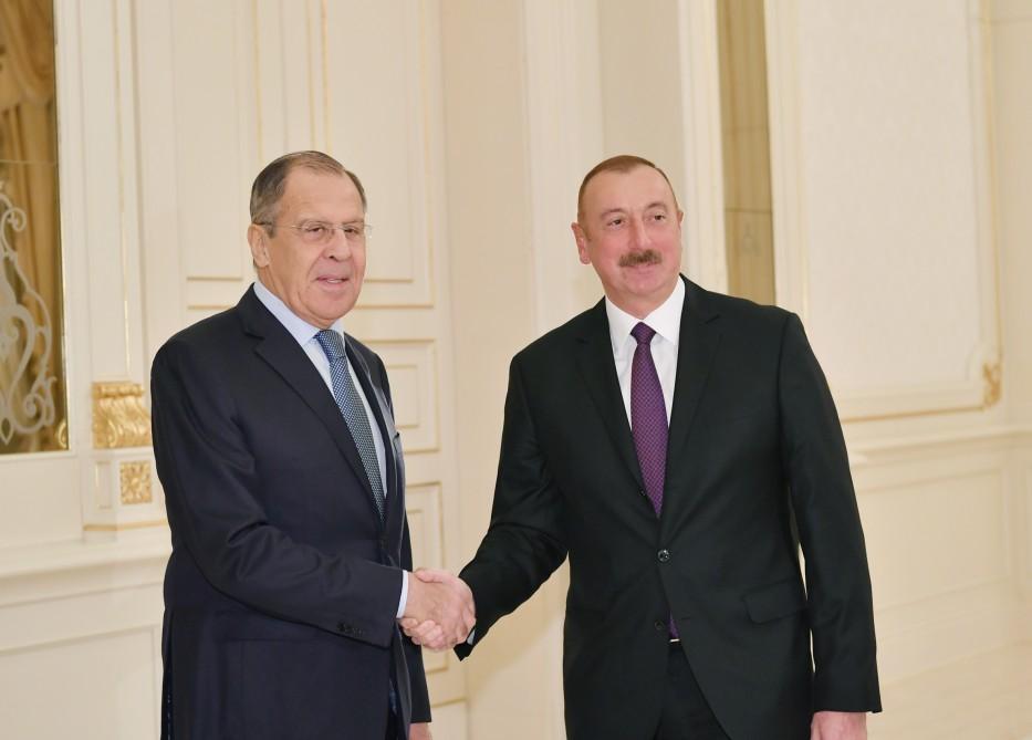 İlham Əliyev Sergey Lavrovu qəbul etdi