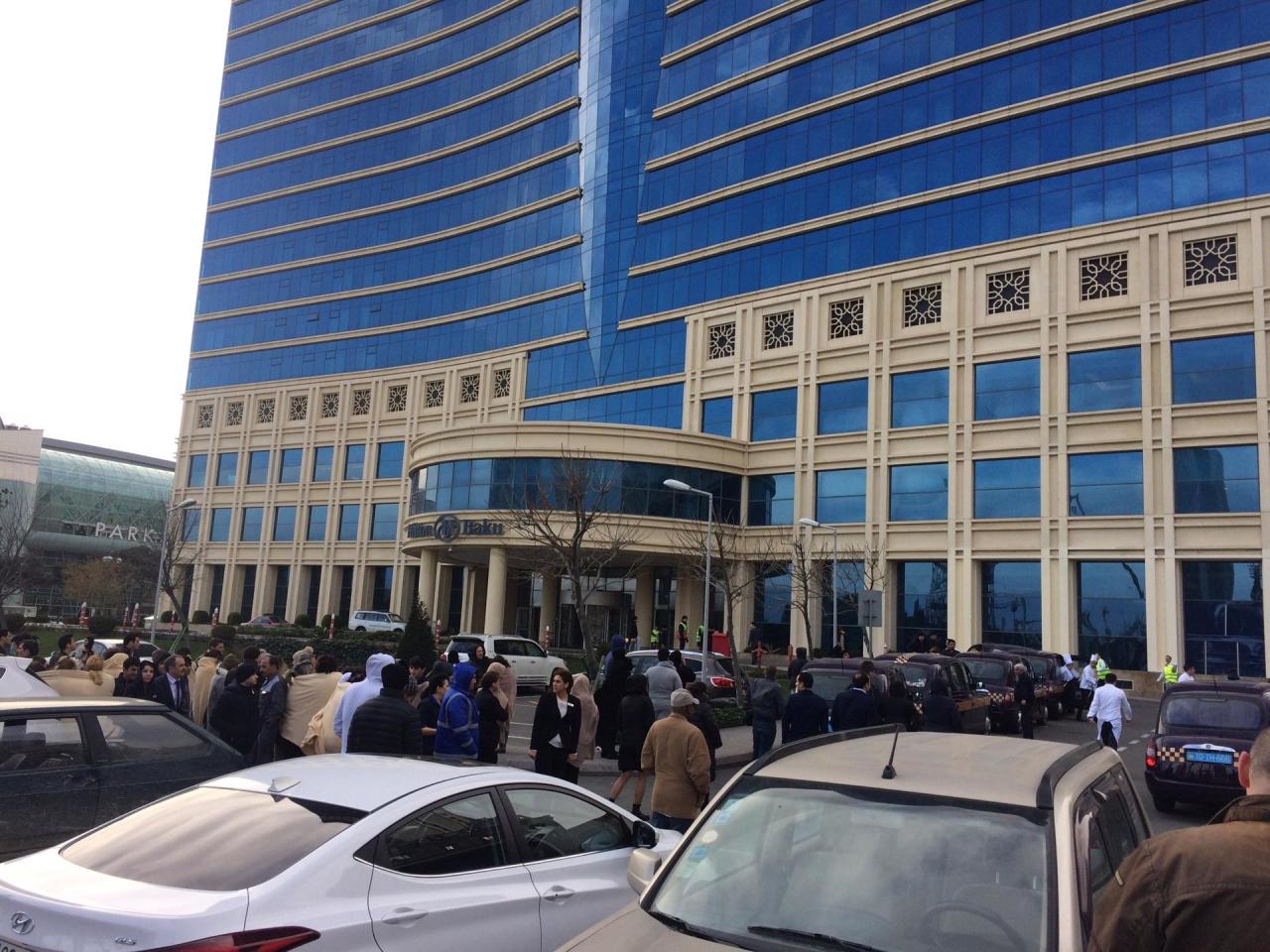 Bakıda "Hilton" hoteldə yanğın - FOTO