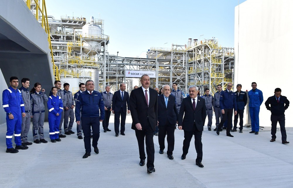 İlham Əliyev “SOCAR karbamid” zavodunun açılışında - FOTOLAR