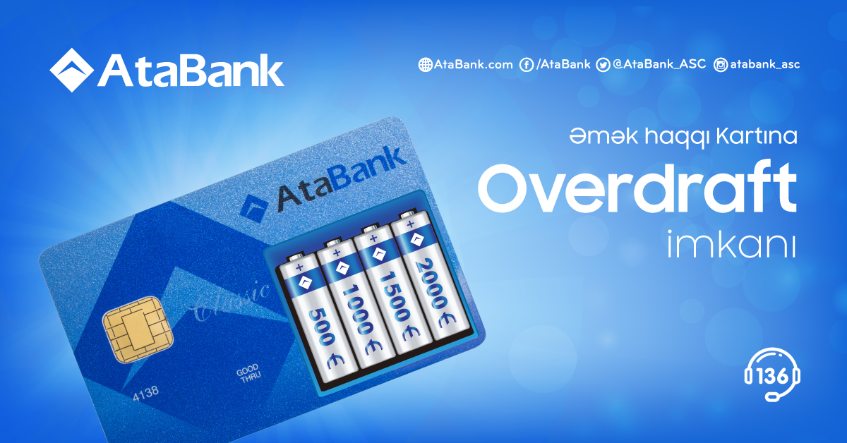 AtaBank-ın əmək haqqı kart sahiblərinə - Şad xəbər