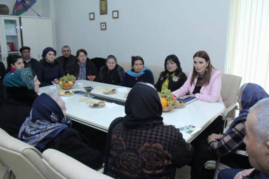 Qənirə Paşayeva Qovlar şəhərində şəhid ailələri ilə görüşdü