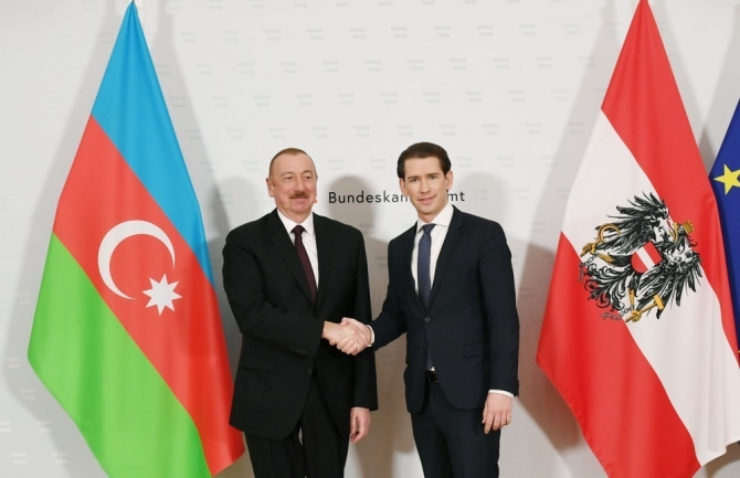 İlham Əliyev Avstriyanın Federal Kansleri ilə görüşüb - FOTO