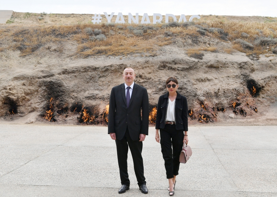 İlham Əliyev və xanımı “Yanardağ”da - FOTOLAR