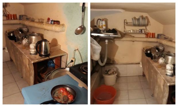 Bakıda kafe bağlandı: qabları kanalizasiya borusunun üstünə yığırdılar
