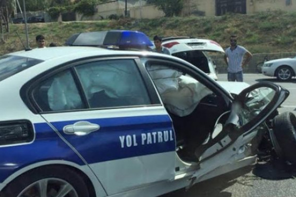 Bakıda yol polisi qəza törətdi