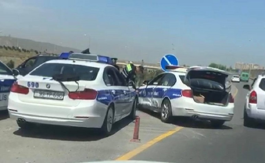 YPX maşını qəzaya düşdü - 3 maşın toqquşdu