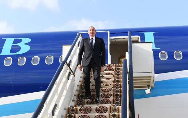 Prezident Türkmənistana getdi - Fotolar