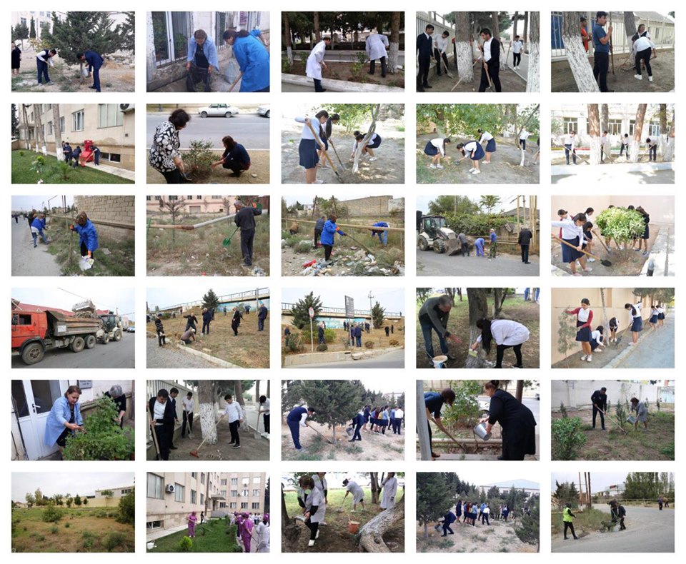 Binəqədidə Müstəqilliyi Günü ilə bağlı aksiya keçirilib - FOTO