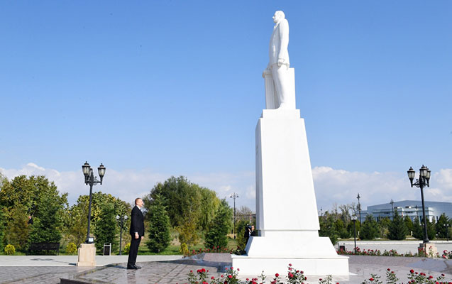 İlham Əliyev Ağdaşa səfər edib - Foto