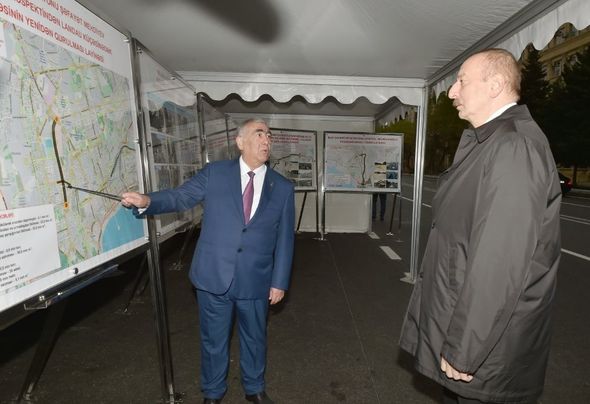 Prezident Tbilisi prospektində görülən işlərlə tanış olub - FOTO