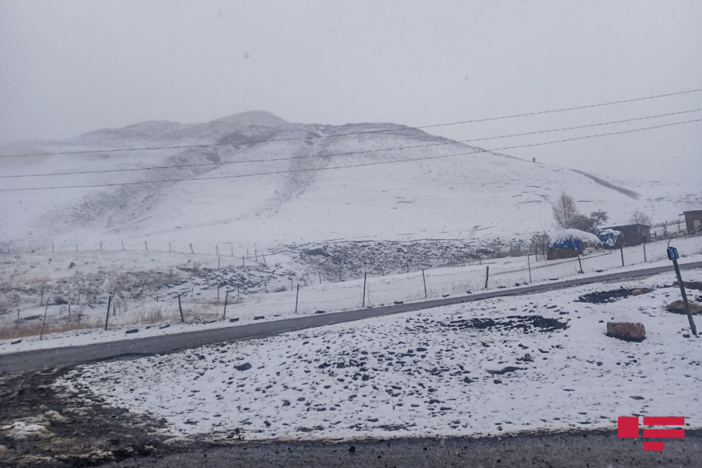Azərbaycana qar yağdı - FOTOLAR