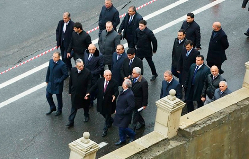 Sürüşmə zonasında son vəziyyət: Vəzifəli şəxslər hadisə yerində