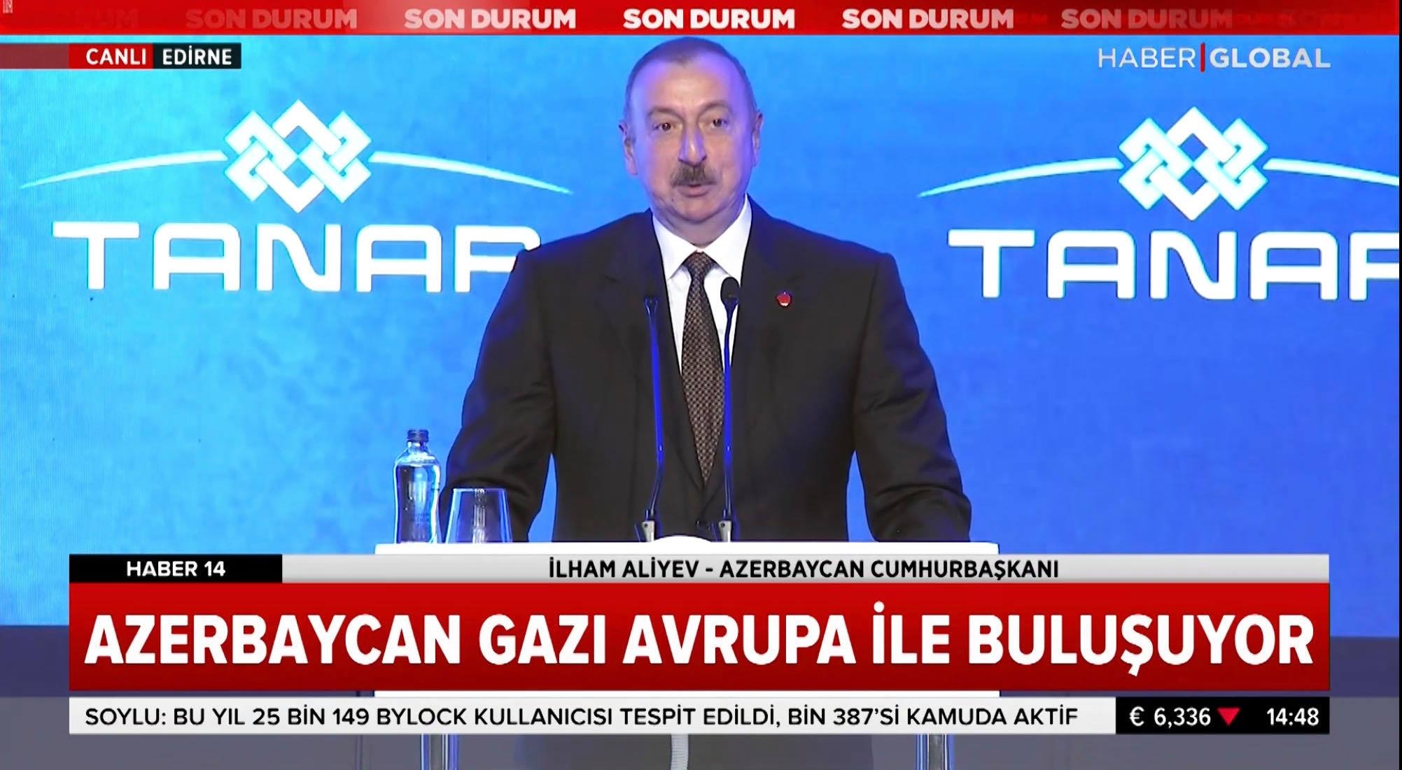 İlham Əliyev: "Əsas texniki və maliyyə yükünü Azərbaycan və Türkiyə öz üzərinə götürüb"