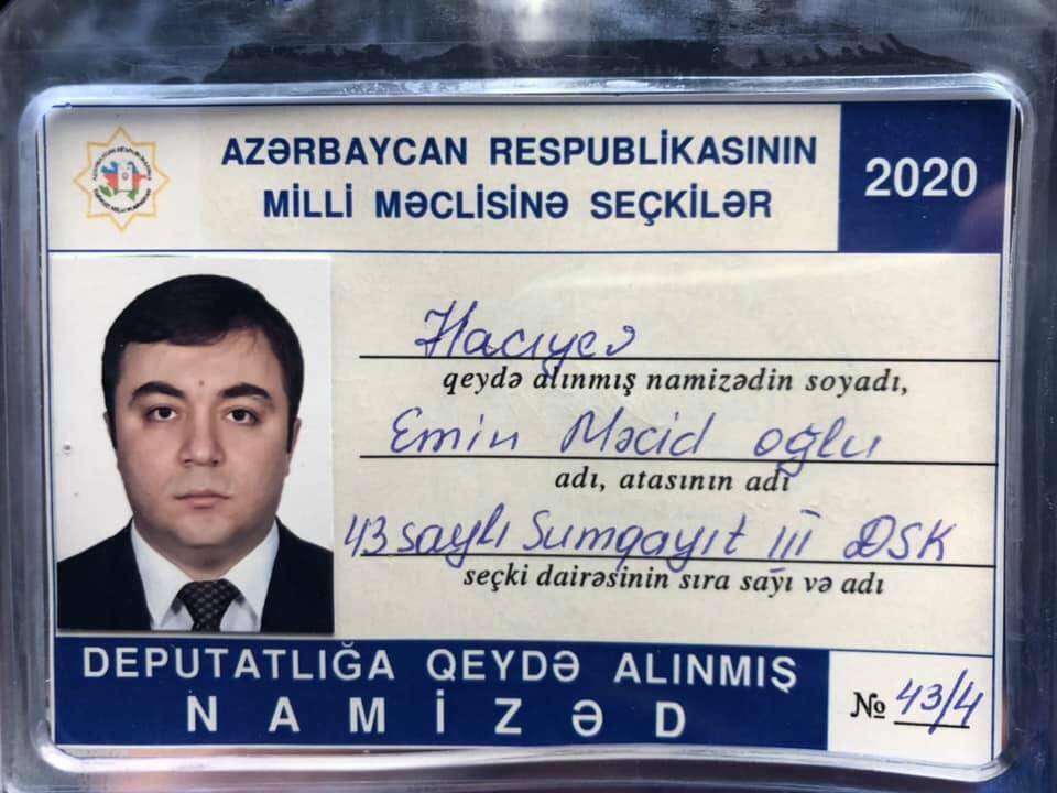 Emin Hacıyevin deputatlığa namizədliyi təsdiqləndi - FOTO