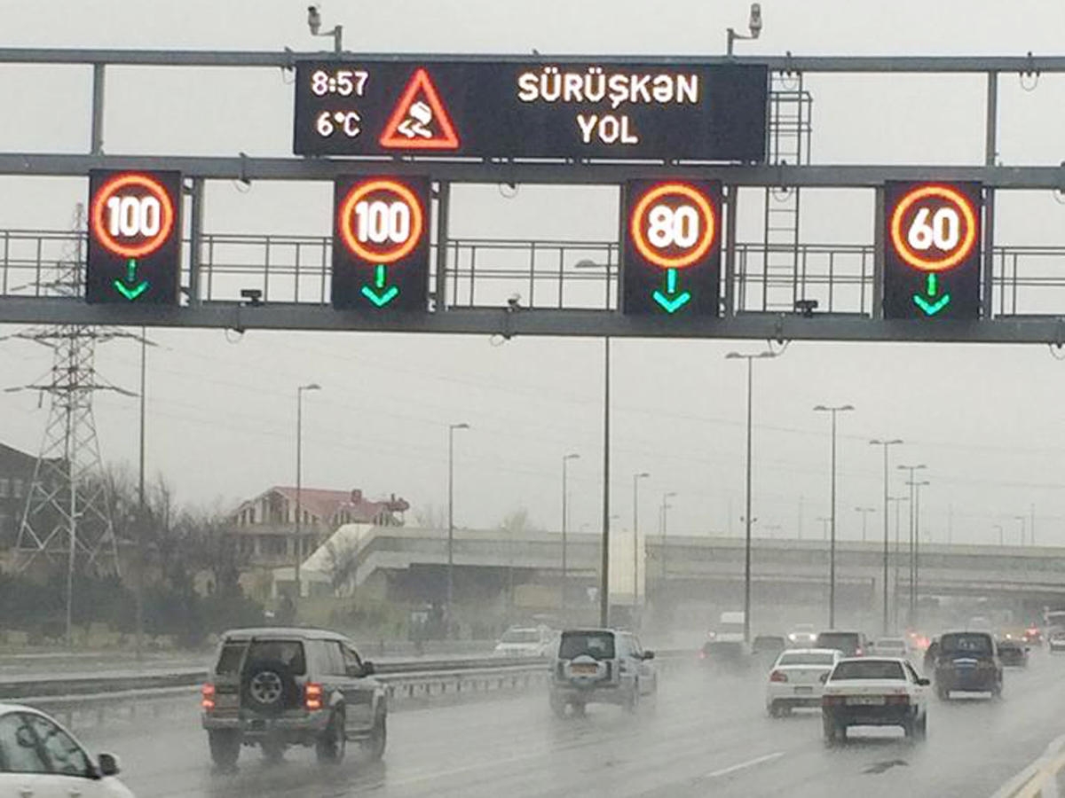 Bakıda avtomagistrallarda sürət həddi endirildi