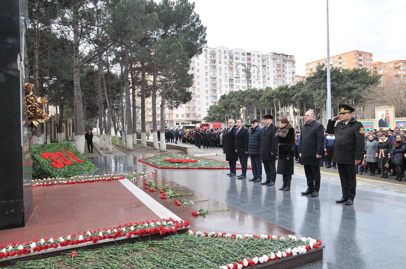 Abşeron rayonunda 20 Yanvar şəhidlərinin xatirəsi anılıb - FOTOLAR