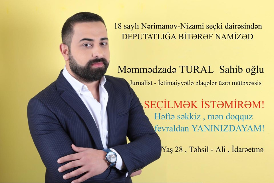 Deputatlığa Namizəd, tanınmış jurnalist SEÇİLMƏK İSTƏMİR