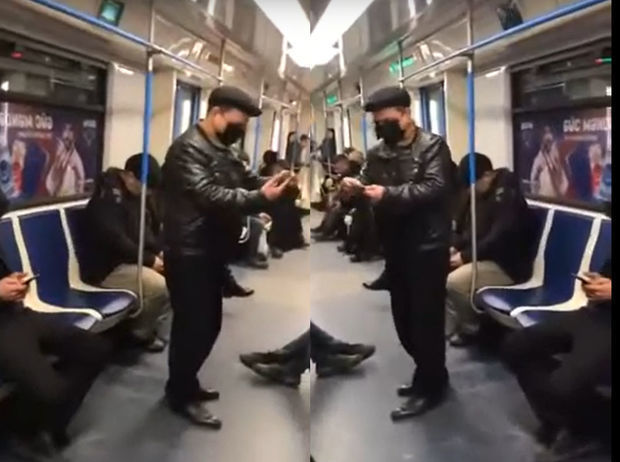Bakı metrosunda tibbi maska satan şəxs tutuldu - FOTO