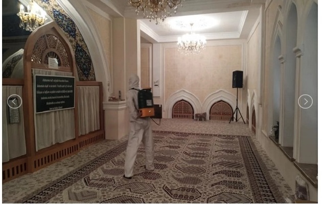 Şeyx göstəriş verdi, məscidlərdə dezinfeksiya işlərinə başlanılıb - FOTO