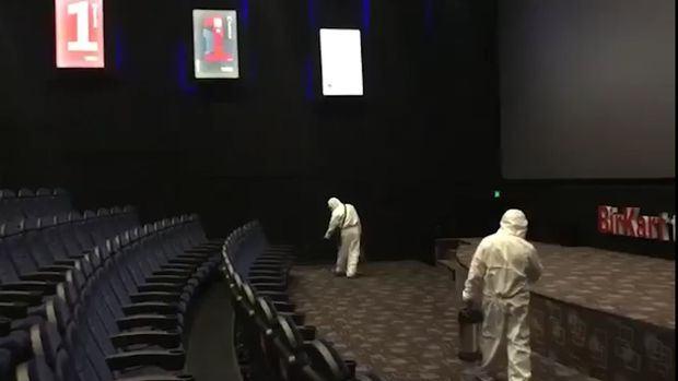 “CinemaPlus”da dezinfeksiya işləri aparılıb - VİDEO